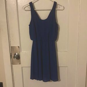Lush, blue cross back dress size small